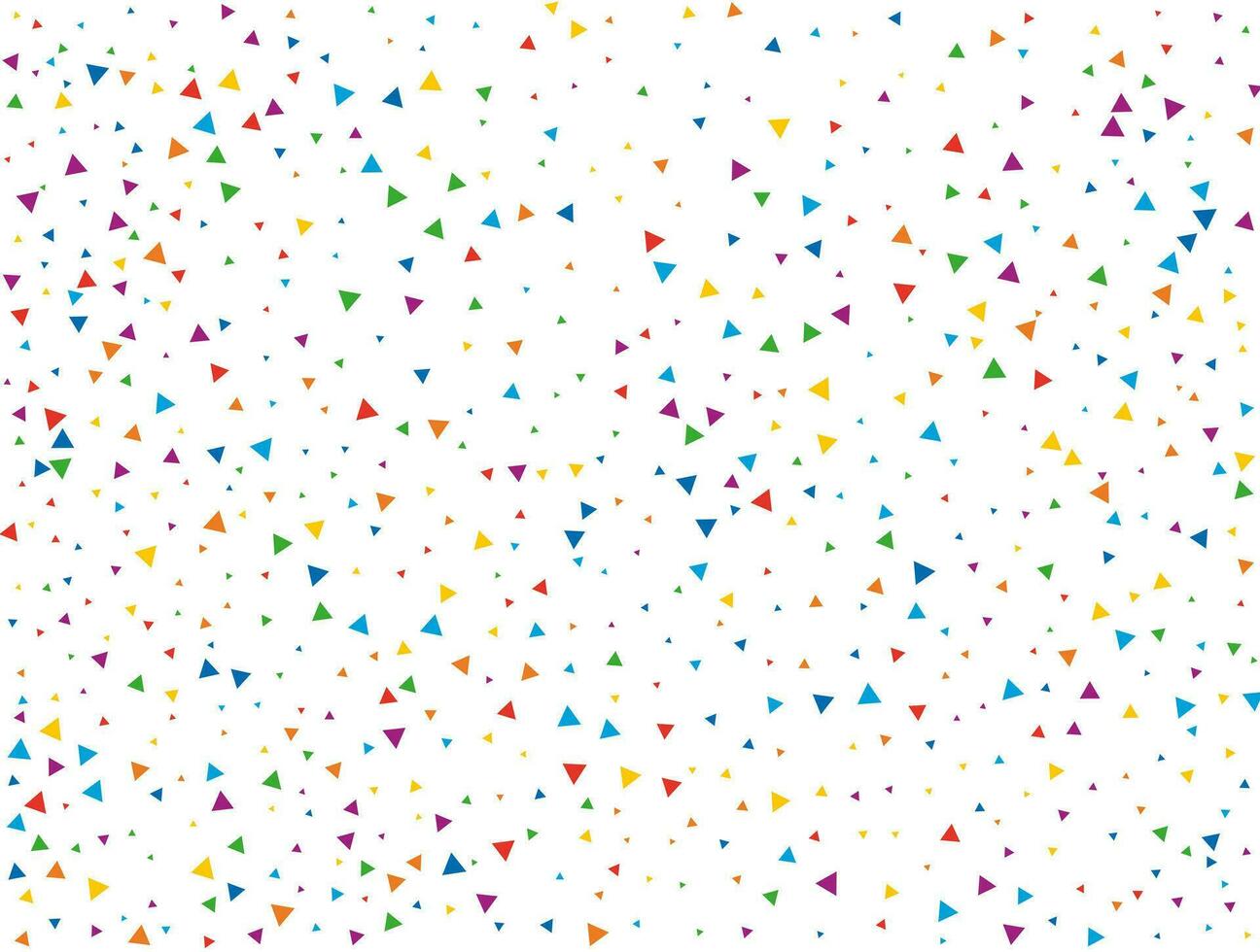 driehoekig regenboog confetti. regenboog schitteren confetti achtergrond. vector illustratie.