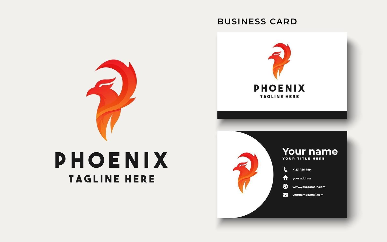 phoenix logo ontwerp inspiratie, vectorillustratie vector