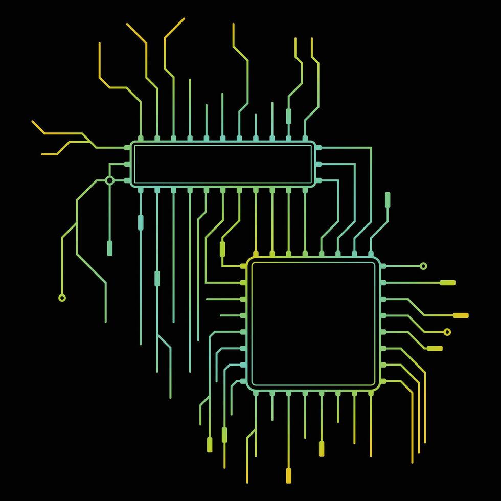 stroomkring bord illustratie vector, computer technologie vector