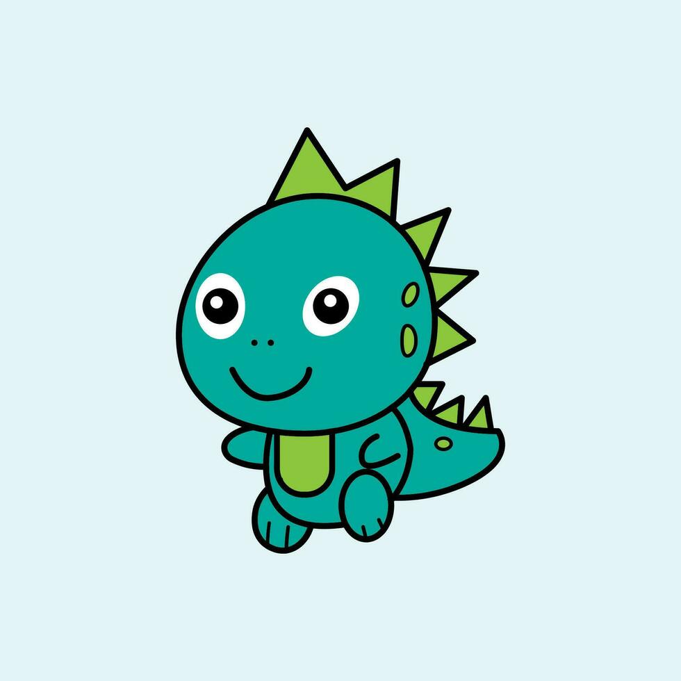 schattig dinosaurus tekenfilm. vector illustratie