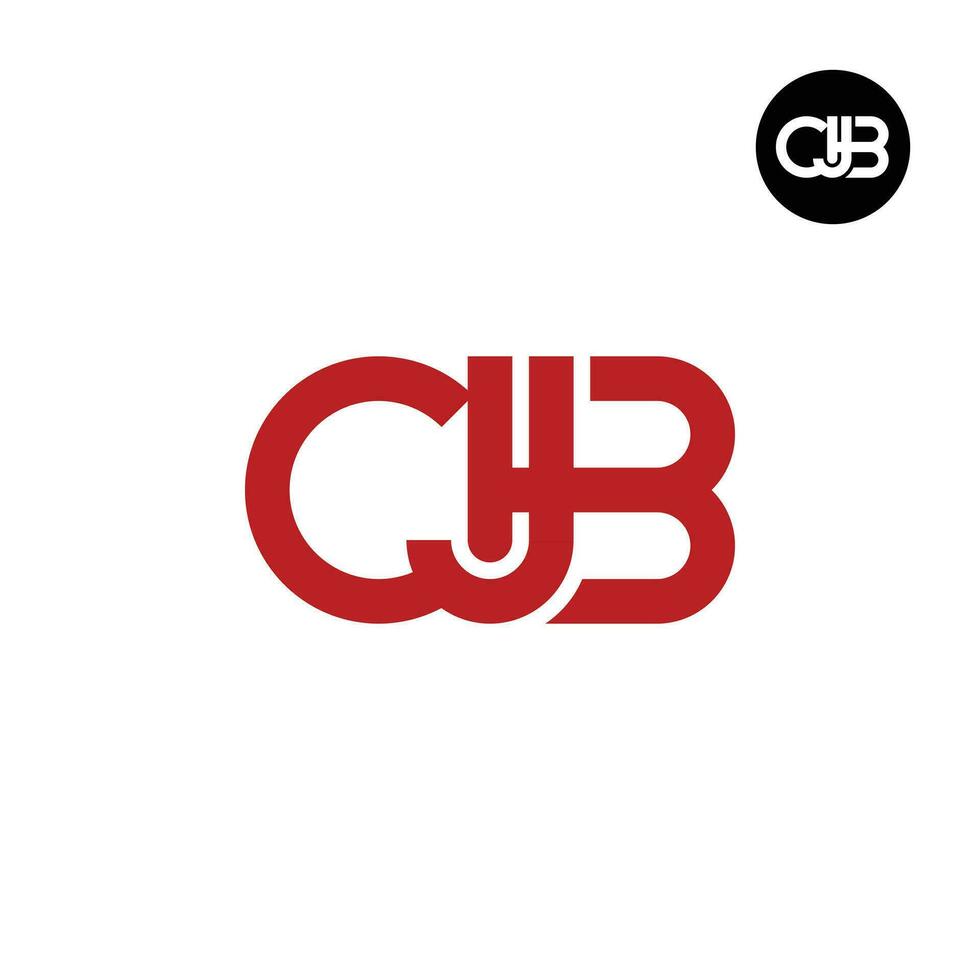 brief cjb monogram logo ontwerp vector