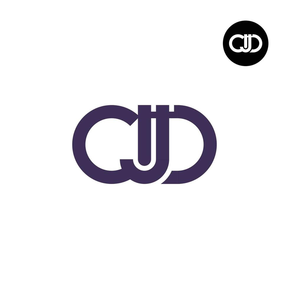 brief cjd monogram logo ontwerp vector