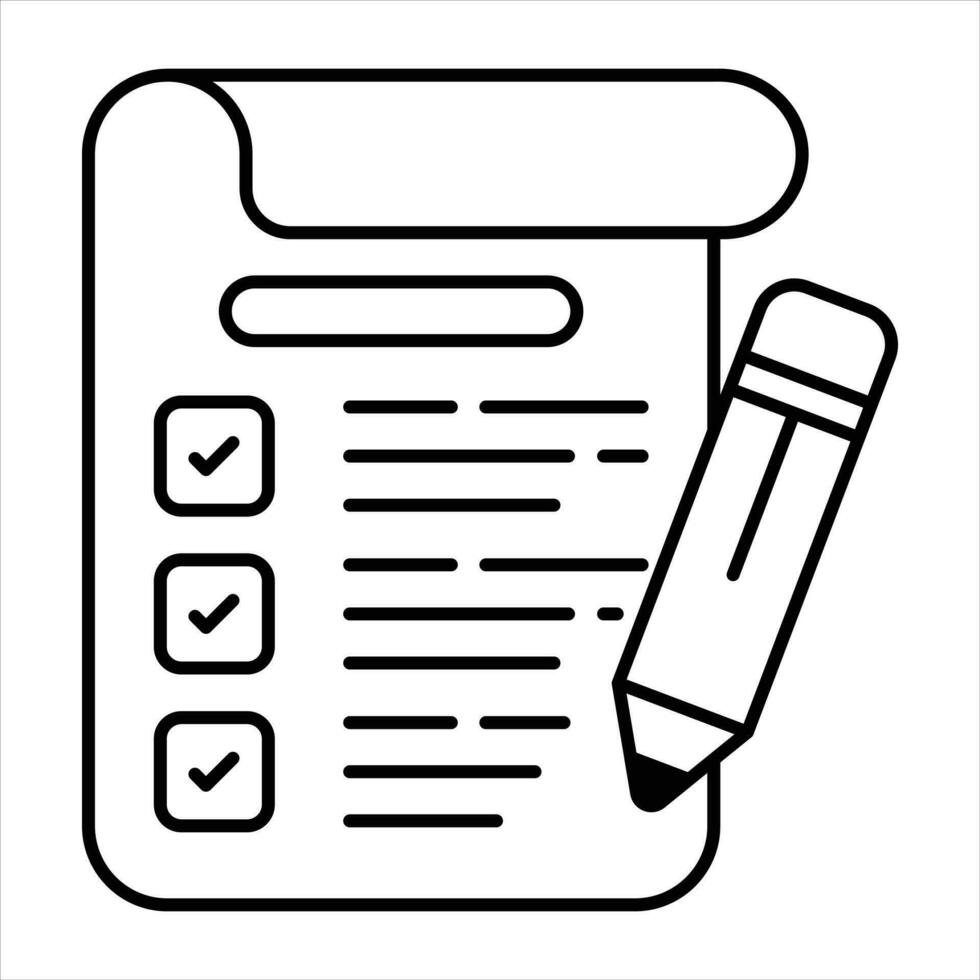 checklist lijn icoon ontwerp stijl vector