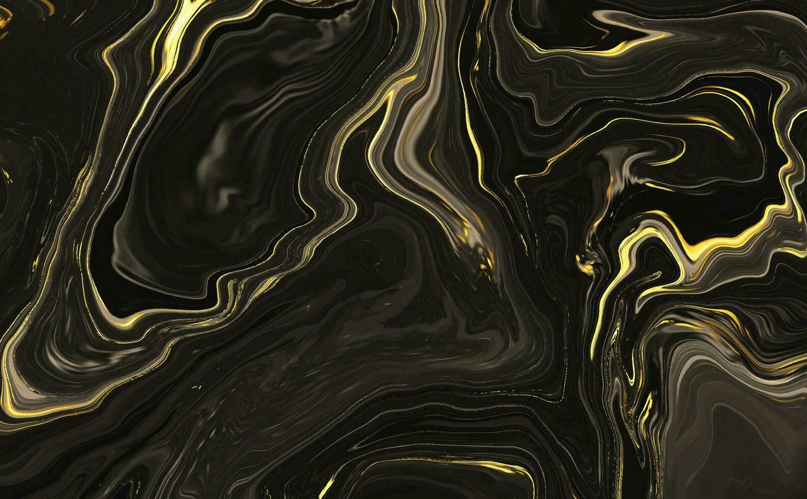 abstract marmeren achtergrond vloeistof kunst schilderij alcohol inkt stijl met een mengen van zwart, goud kleuren. mooi kolken marmeren achtergrond. vector