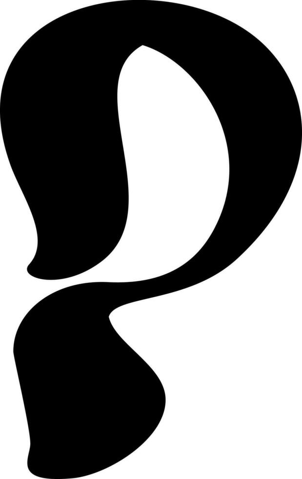Scherm vloeistof vector doopvont brief p alfabet. hoofdstad brief lettertype abc element voor sociaal media, web ontwerp, poster, banier, groet kaart