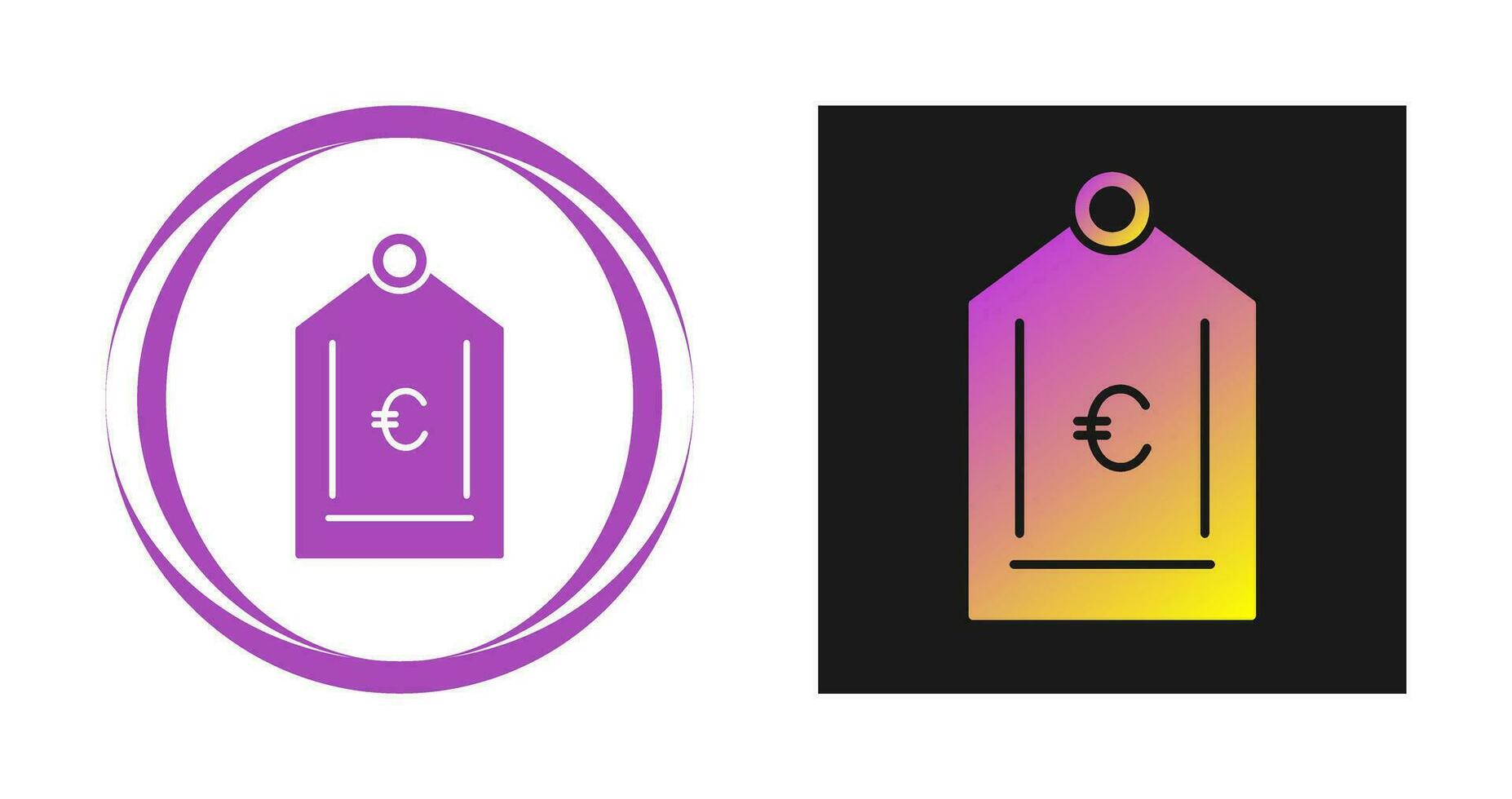 euro label vector icoon