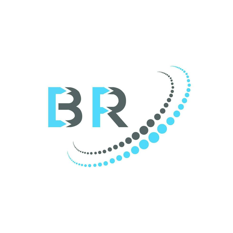 br brief logo creatief ontwerp. br uniek ontwerp. vector