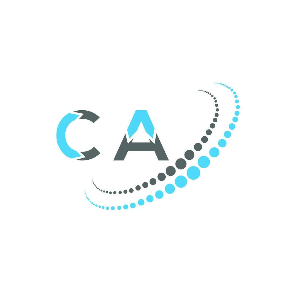 ca brief logo creatief ontwerp. ca uniek ontwerp. vector