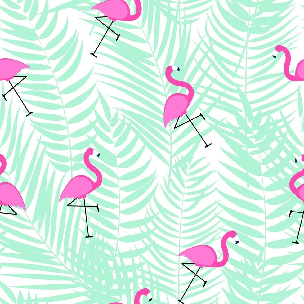 schattige naadloze flamingo patroon vectorillustratie vector