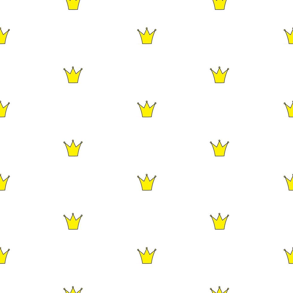 prinses kroon naadloze patroon achtergrond vectorillustratie vector