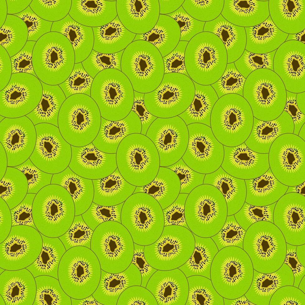 snede van de zoete, rijpe, smakelijke en geurige kiwi. naadloos patroon. vector illustratie