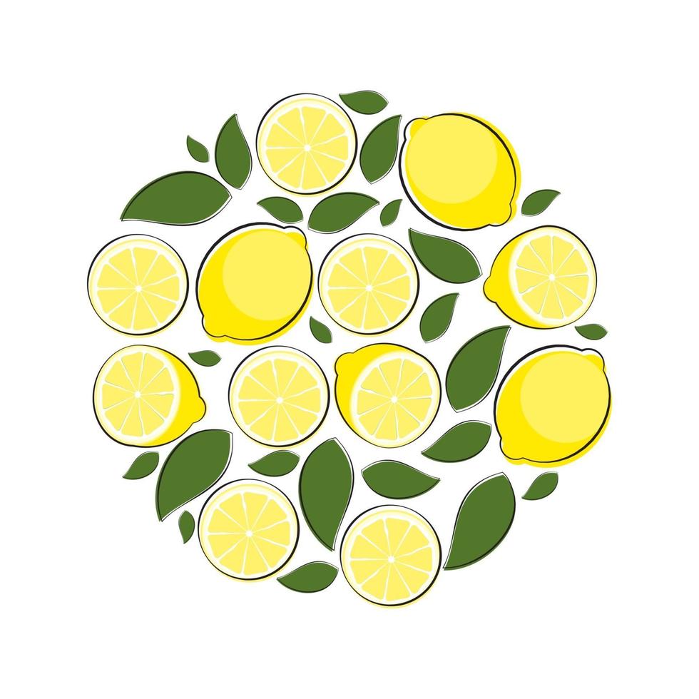 abstracte citroen natuurlijke achtergrond vectorillustratie vector