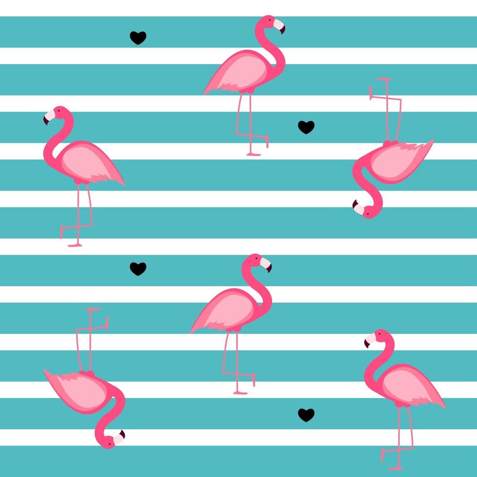 schattige naadloze flamingo patroon vectorillustratie vector