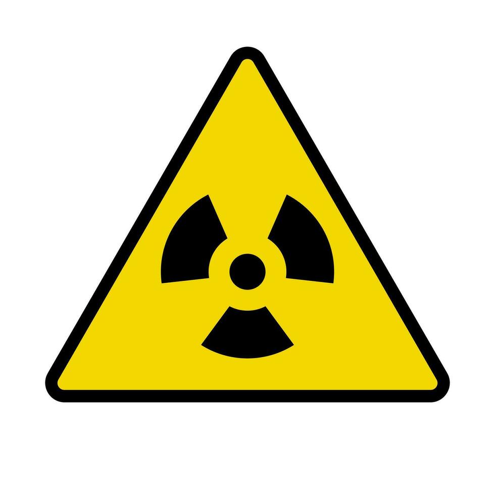 driehoekig radioactief risico teken. radioactief Oppervlakte. vector. vector