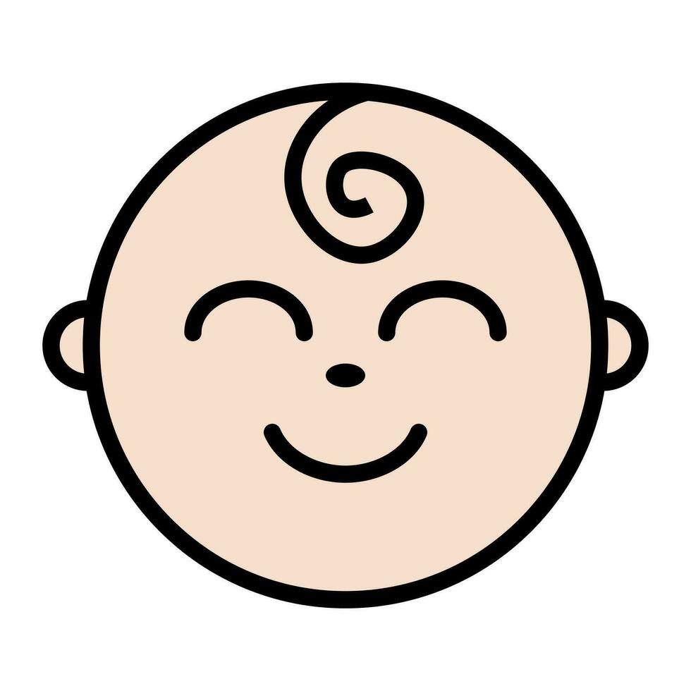 schattig baby gezicht icoon. vector. vector