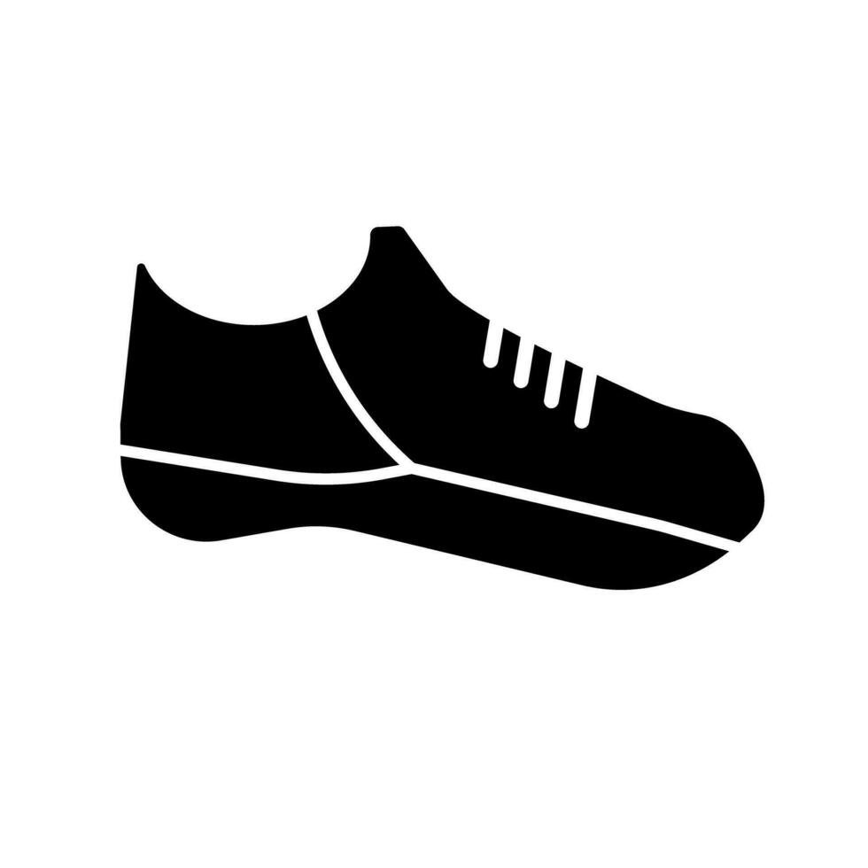 schoen silhouet icoon. mode item. vector. vector