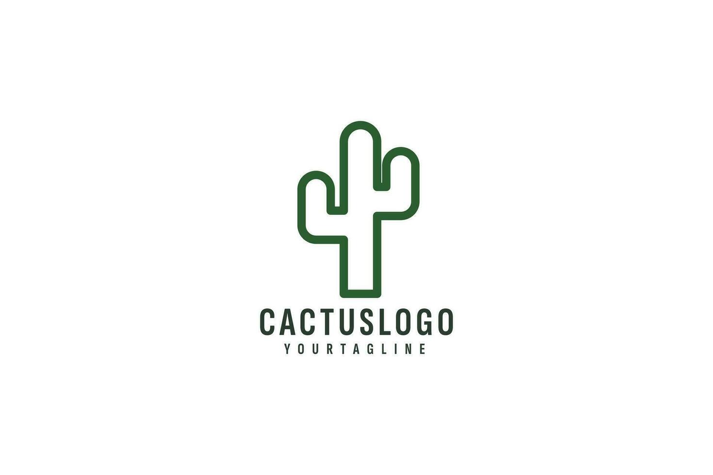 cactus logo vector icoon illustratie