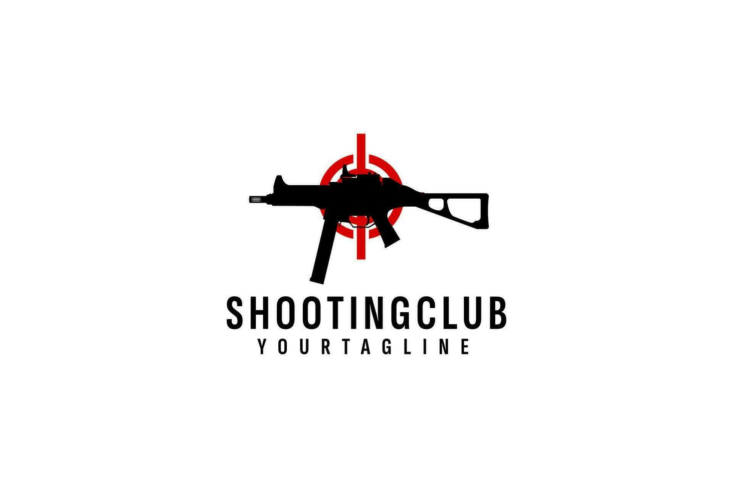 het schieten club logo vector icoon illustratie