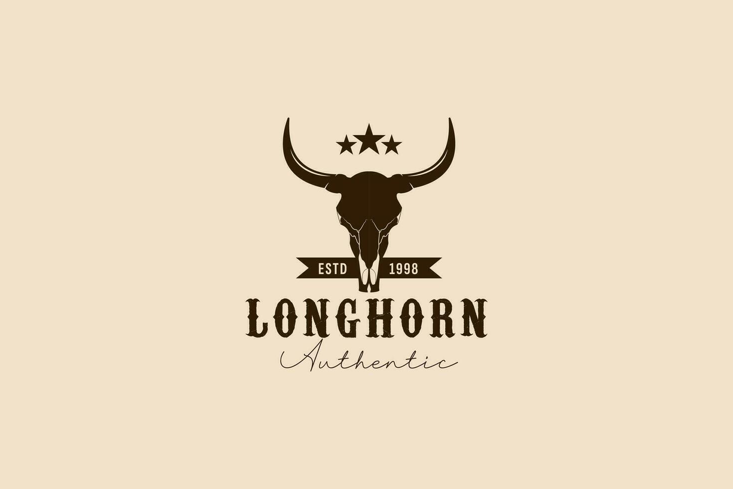 Longhorn logo vector icoon illustratie