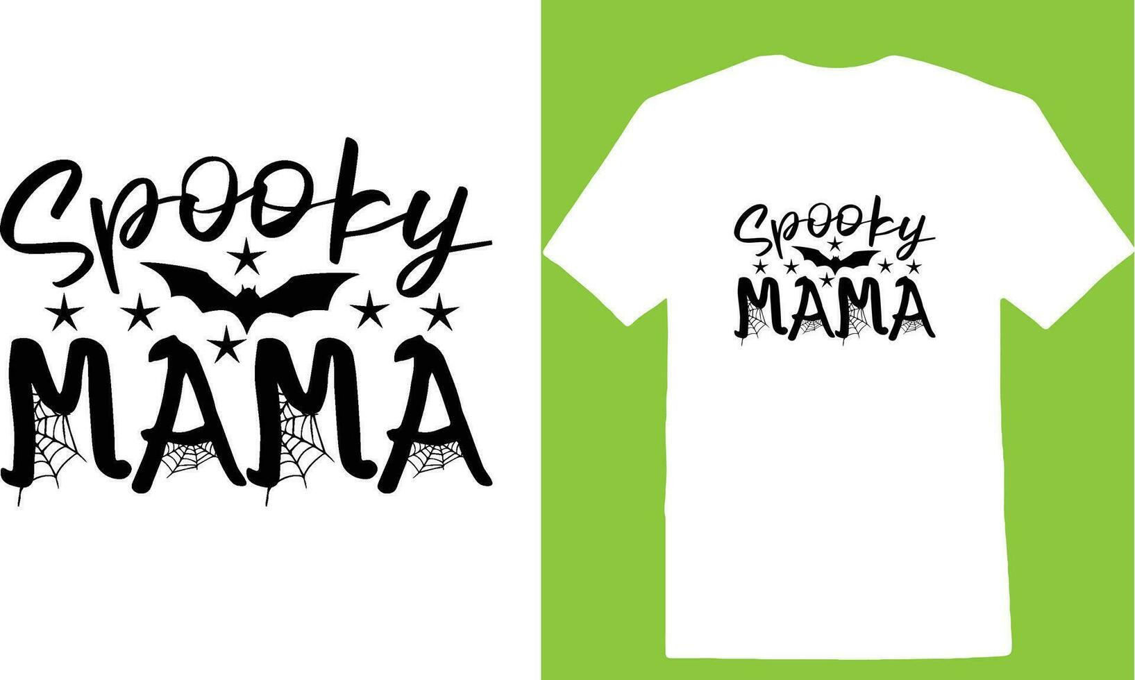 spookachtig mama t-shirt vector
