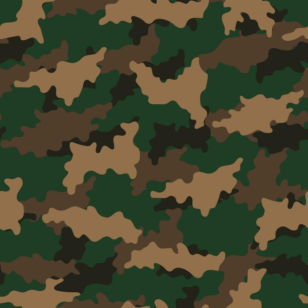 abstract oerwoud camouflage naadloos patroon vector modern leger achtergrondkleur. sjabloon gedrukt textiel kleding stof.