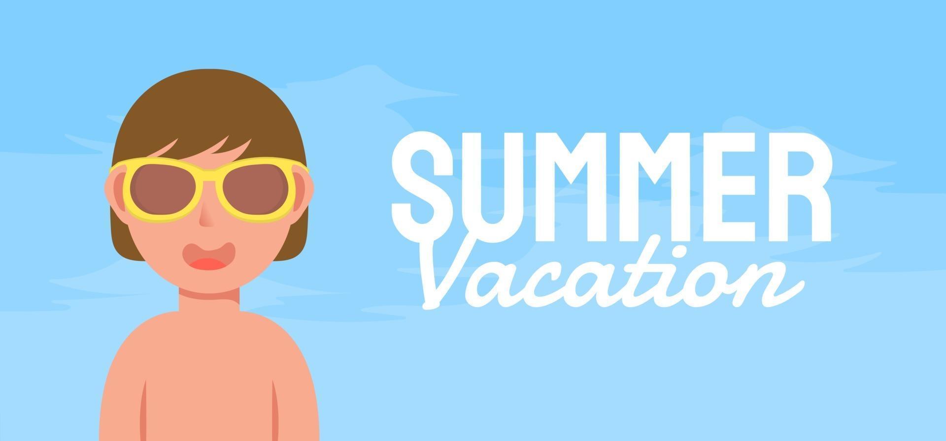 zomer banner sjabloon vectorillustratie voor sociale media vector