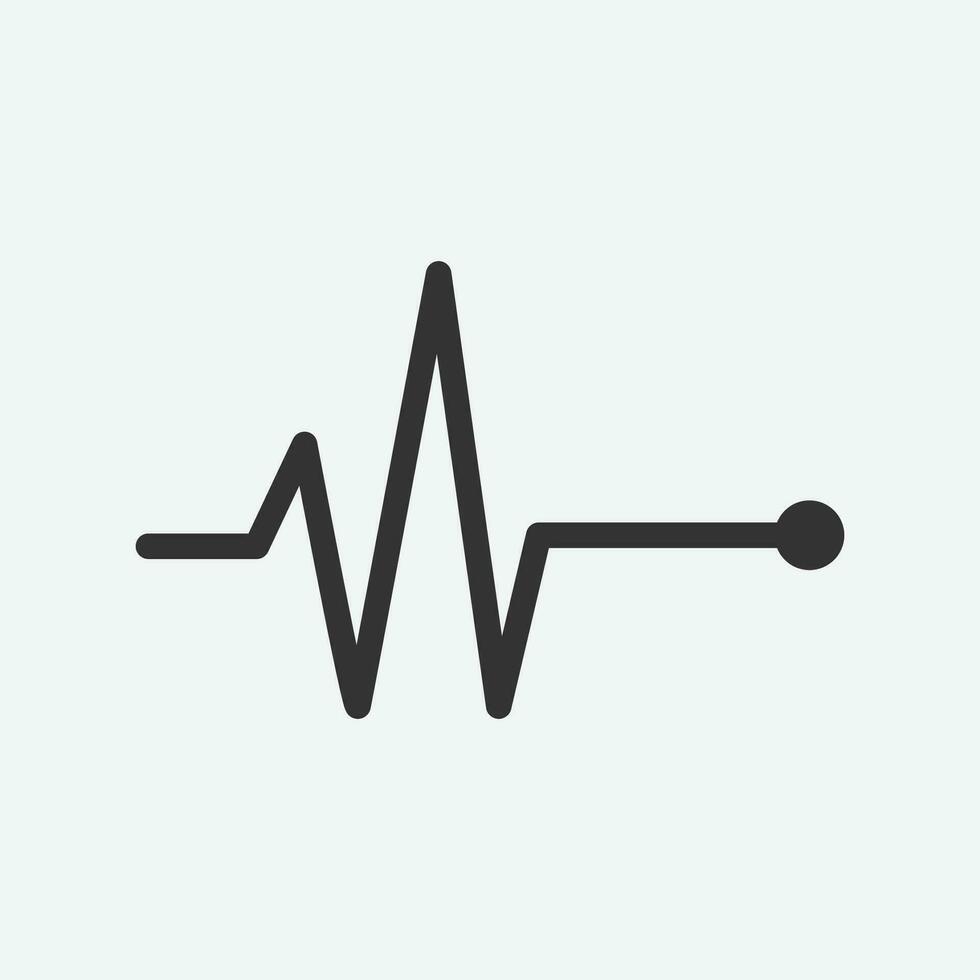 hart ritme icoon vector. lineair stijl teken voor mobiel concept en web ontwerp vector
