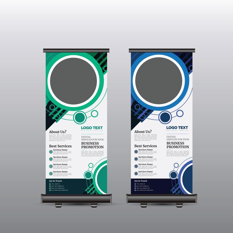 professionele zakelijke roll-up banners vector