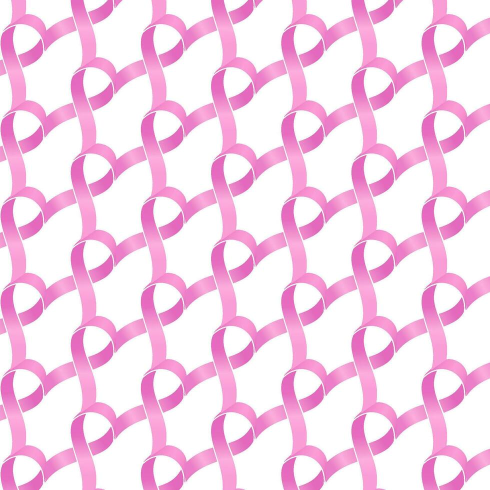 tileable naadloos roze lint motief structuur ontwerp ondersteunen borst kanker bewustzijn vector