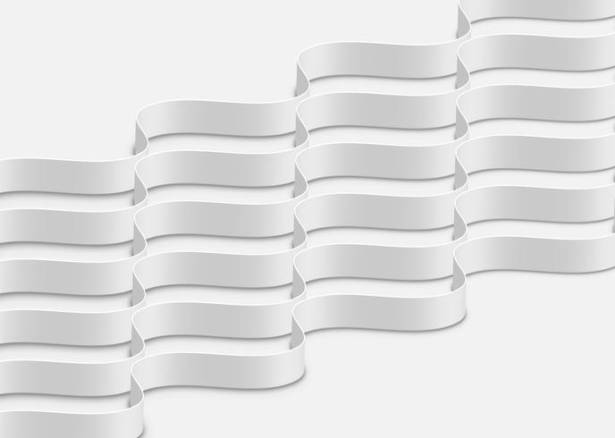 Hoog-gedetailleerde abstracte witte golven, vectorillustratie vector