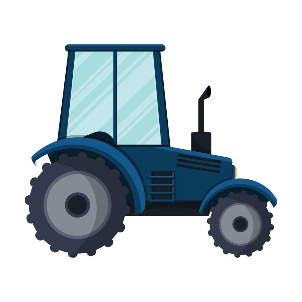 blauwe landbouwtractor vector