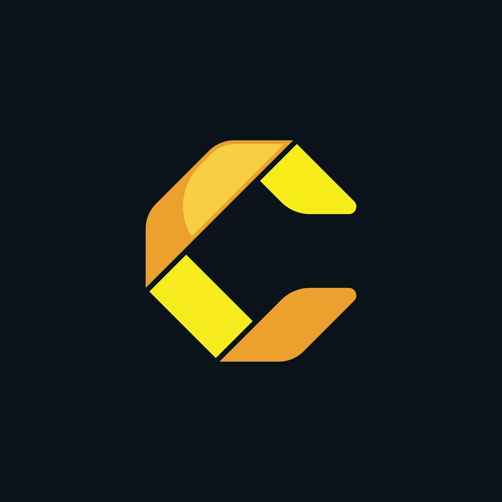 c logo kan worden gebruik voor icoon, teken, logo vector
