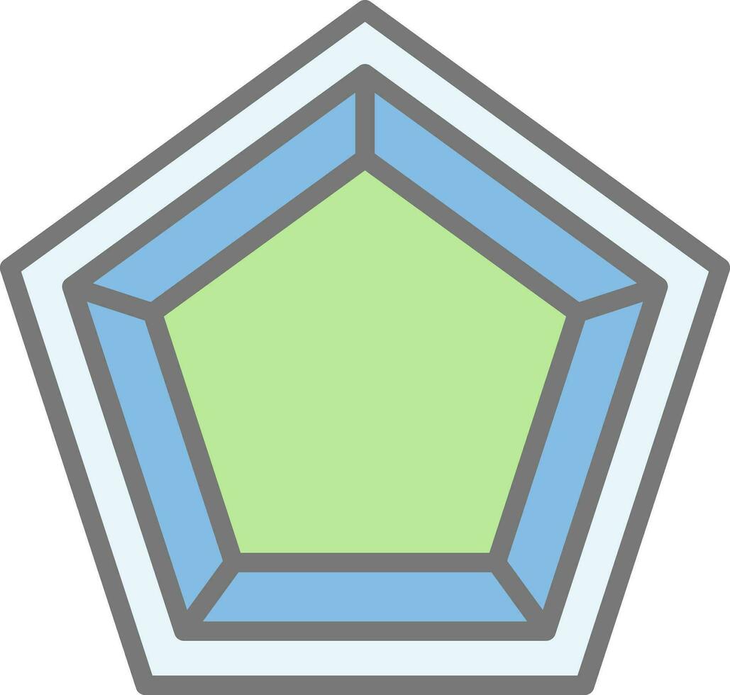 Pentagon vector icoon ontwerp
