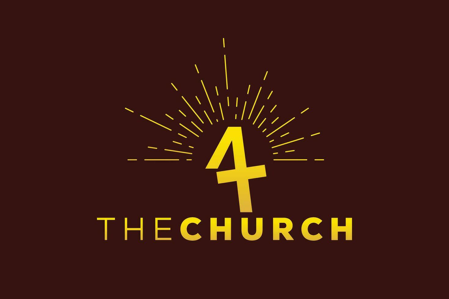 modieus en professioneel brief een kerk teken christen en vredig vector logo ontwerp