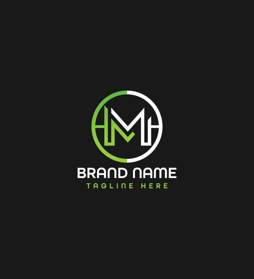 m modern brief logo ontwerp concept vector