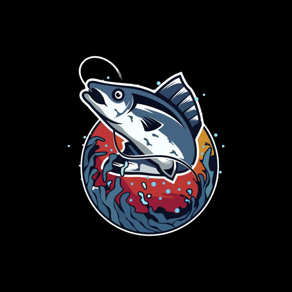 het beste illustratie van vis in Japans kunst stijl voor uw t-shirt of sticker vector