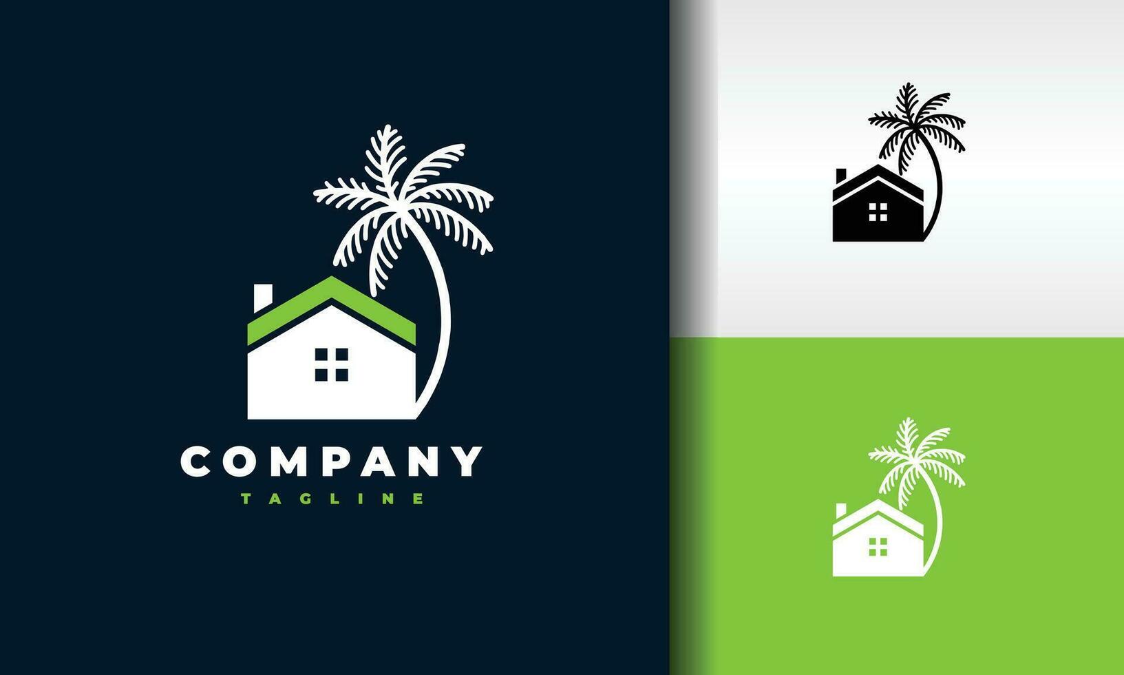 huis kokosnoot logo vector