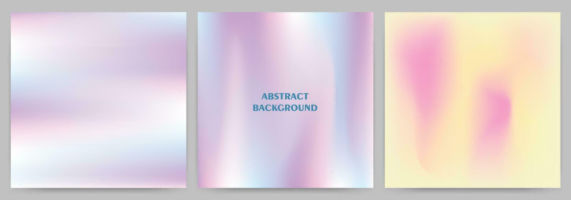 reeks van abstract achtergronden met holografische effect, helling vervagen. vector