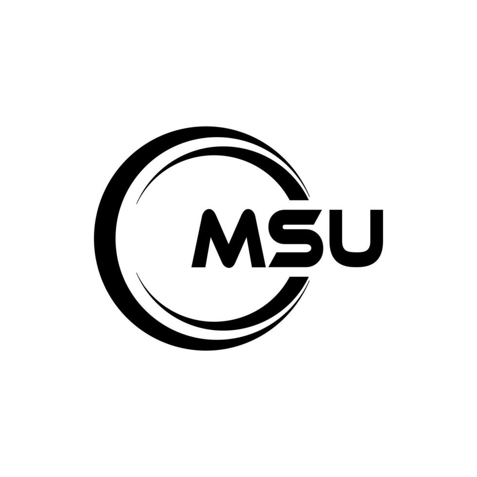 msu logo ontwerp, inspiratie voor een uniek identiteit. modern elegantie en creatief ontwerp. watermerk uw succes met de opvallend deze logo. vector