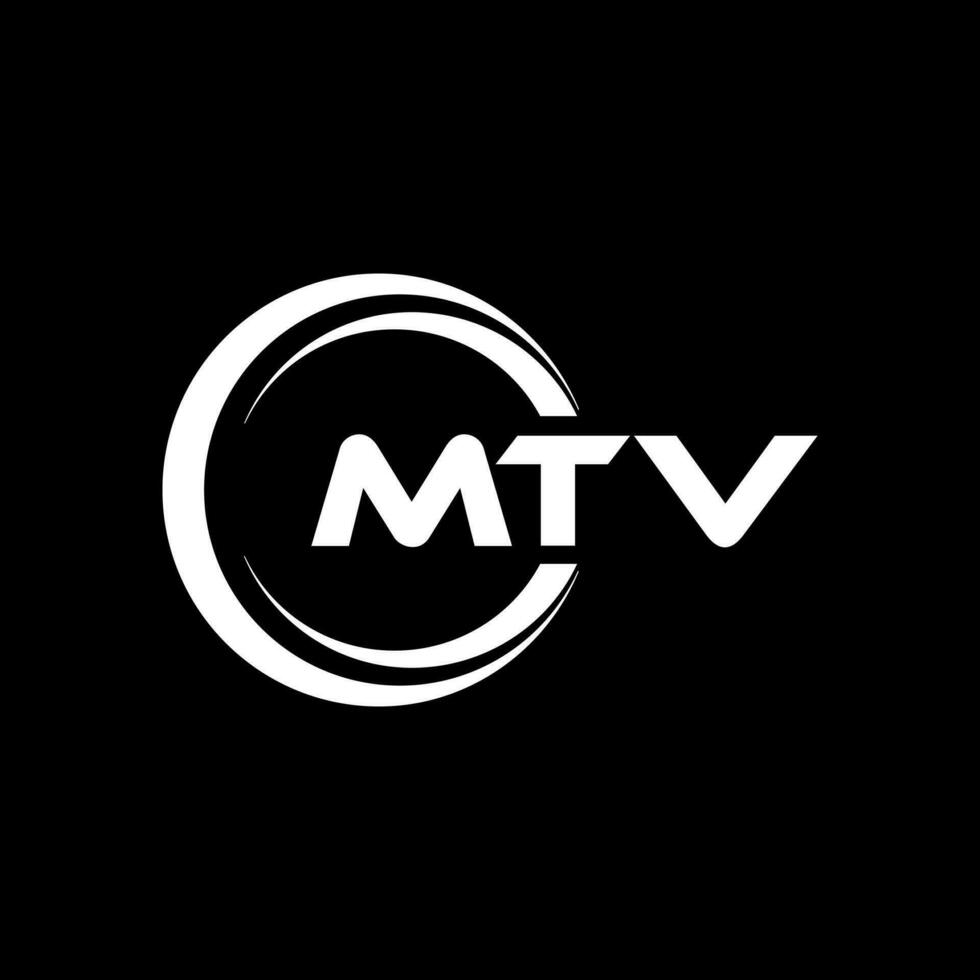 mtv logo ontwerp, inspiratie voor een uniek identiteit. modern elegantie en creatief ontwerp. watermerk uw succes met de opvallend deze logo. vector