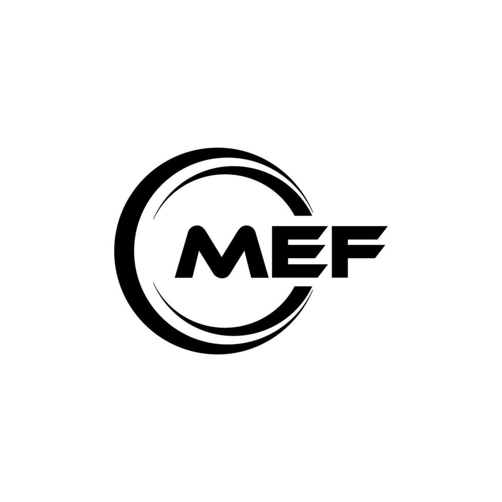 mef logo ontwerp, inspiratie voor een uniek identiteit. modern elegantie en creatief ontwerp. watermerk uw succes met de opvallend deze logo. vector