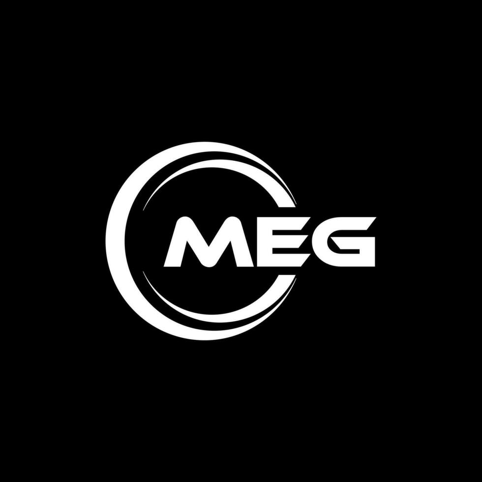 meg logo ontwerp, inspiratie voor een uniek identiteit. modern elegantie en creatief ontwerp. watermerk uw succes met de opvallend deze logo. vector