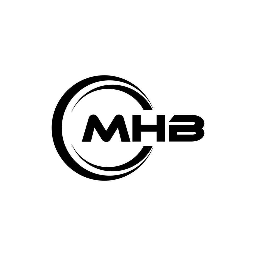 mhb logo ontwerp, inspiratie voor een uniek identiteit. modern elegantie en creatief ontwerp. watermerk uw succes met de opvallend deze logo. vector