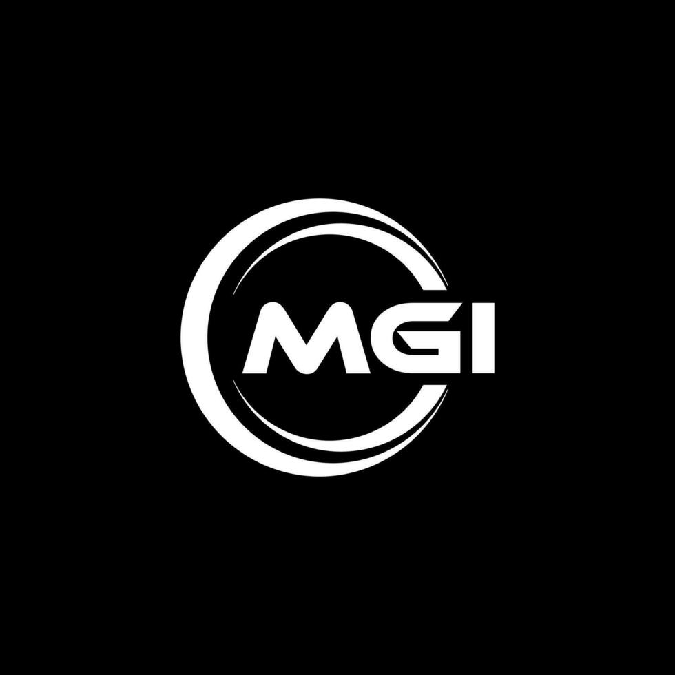 mgi logo ontwerp, inspiratie voor een uniek identiteit. modern elegantie en creatief ontwerp. watermerk uw succes met de opvallend deze logo. vector