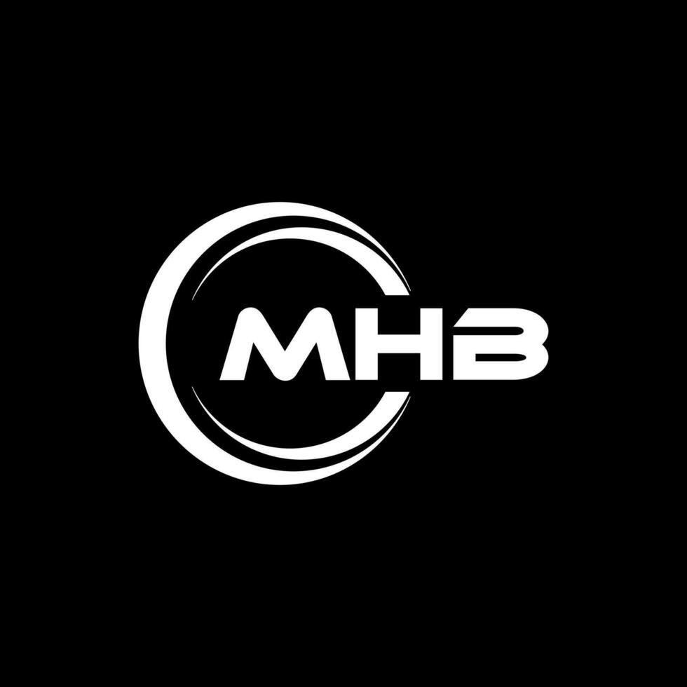 mhb logo ontwerp, inspiratie voor een uniek identiteit. modern elegantie en creatief ontwerp. watermerk uw succes met de opvallend deze logo. vector