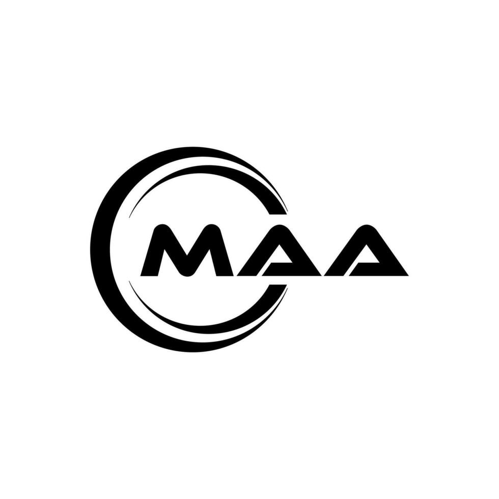 maa brief logo ontwerp in illustratie. vector logo, schoonschrift ontwerpen voor logo, poster, uitnodiging, enz.