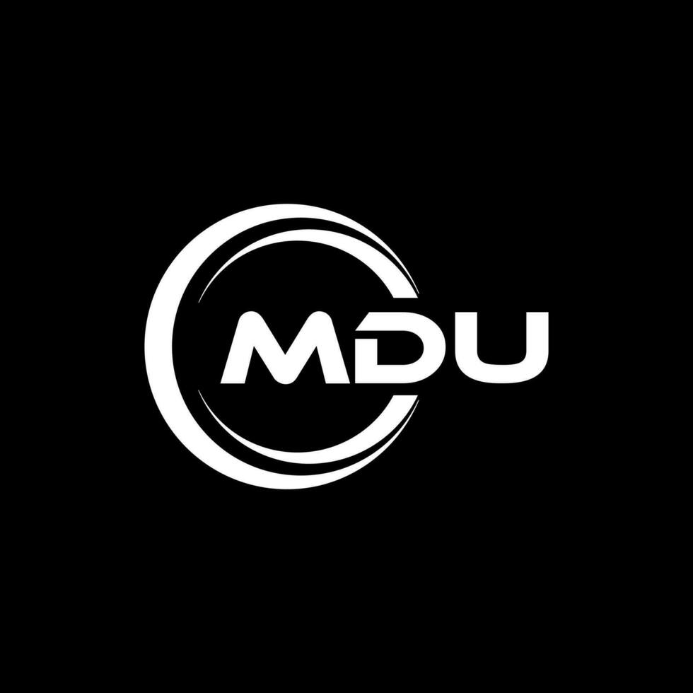 mdu logo ontwerp, inspiratie voor een uniek identiteit. modern elegantie en creatief ontwerp. watermerk uw succes met de opvallend deze logo. vector