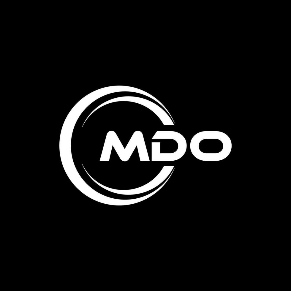 mdo logo ontwerp, inspiratie voor een uniek identiteit. modern elegantie en creatief ontwerp. watermerk uw succes met de opvallend deze logo. vector