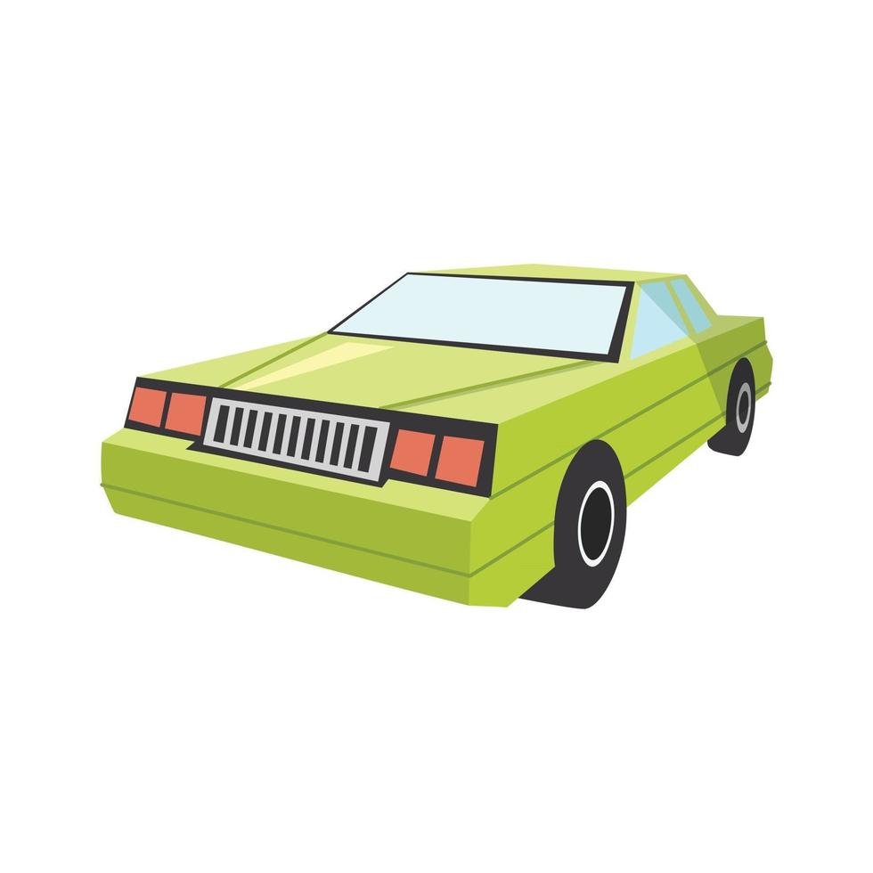 groene auto vectorillustratie. op een witte achtergrond. platte ontwerp illustratie vector