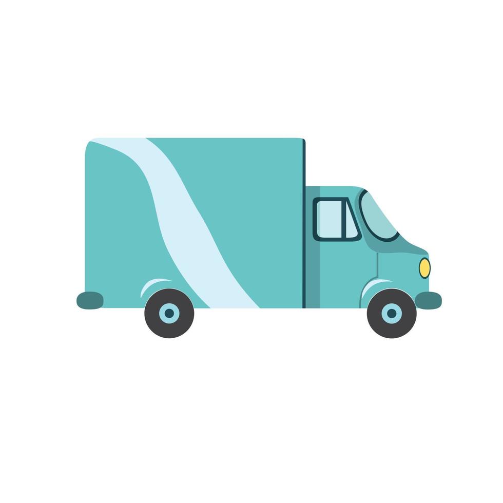 vrachtvervoer vrachtwagen platte ontwerp vectorillustratie. vector